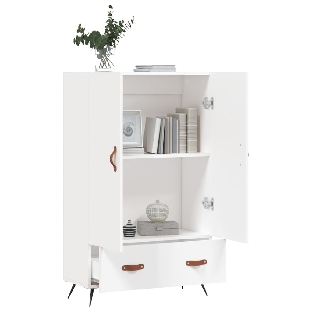 VidaXL Hoge kast 69,5x31x115 cm bewerkt hout wit