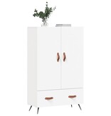VidaXL Hoge kast 69,5x31x115 cm bewerkt hout wit