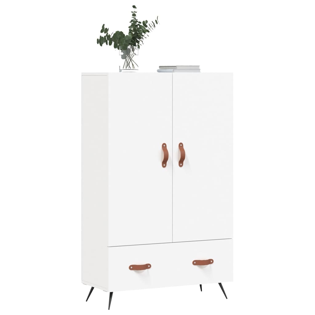 VidaXL Hoge kast 69,5x31x115 cm bewerkt hout wit
