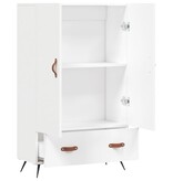 VidaXL Hoge kast 69,5x31x115 cm bewerkt hout wit