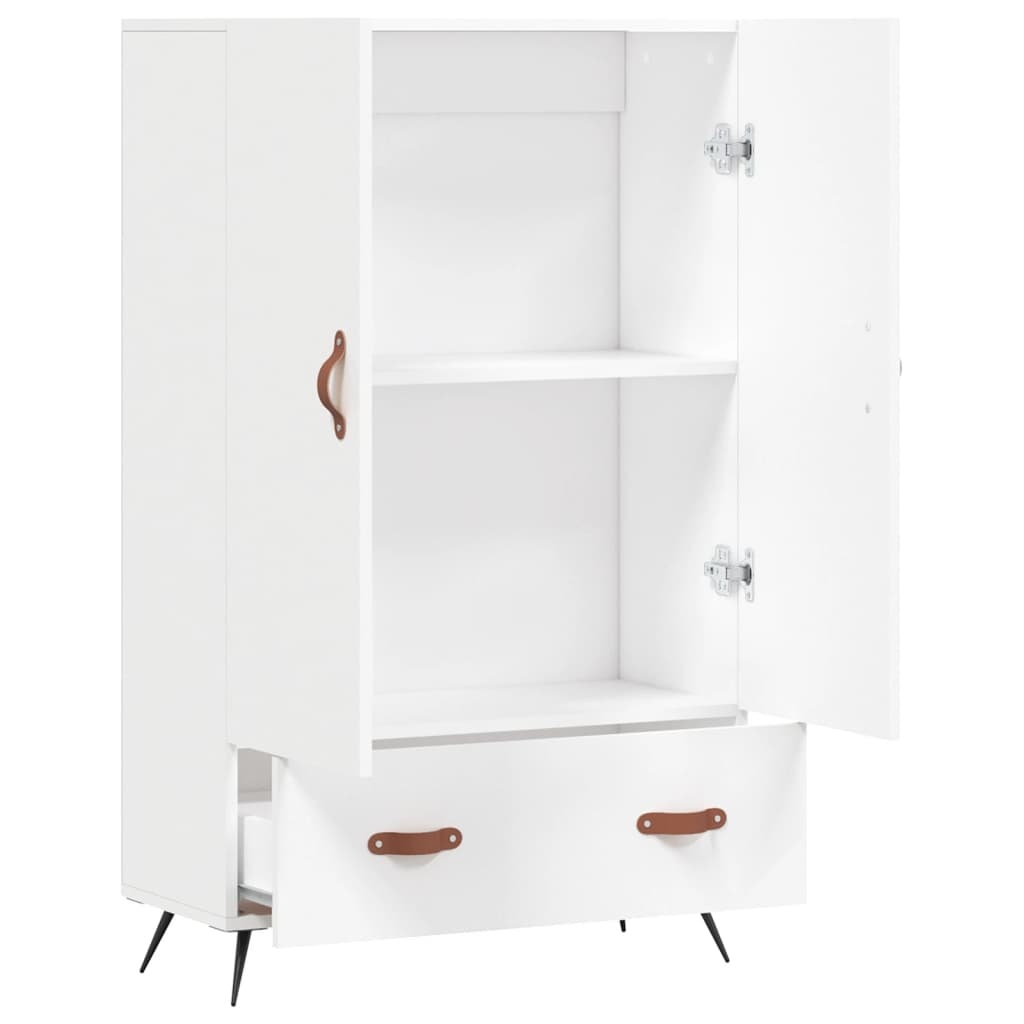 VidaXL Hoge kast 69,5x31x115 cm bewerkt hout wit