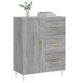 VidaXL Dressoir 69,5x34x90 cm bewerkt hout grijs sonoma eikenkleurig