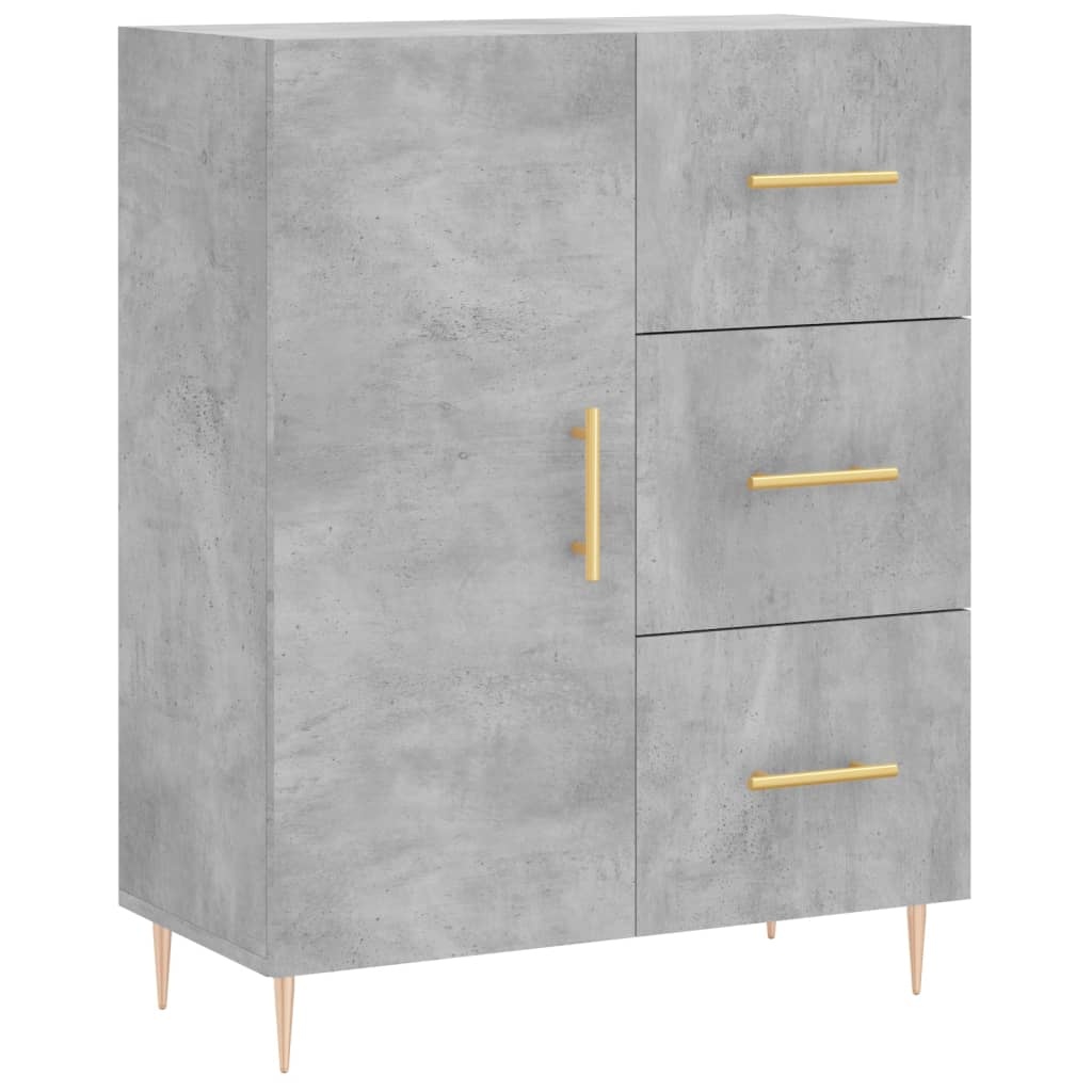 VidaXL Dressoir 69,5x34x90 cm bewerkt hout betongrijs