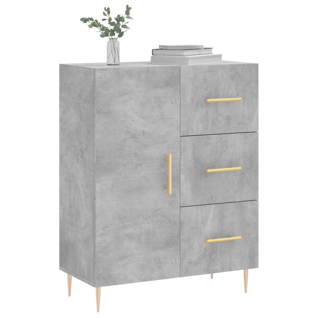 VidaXL Dressoir 69,5x34x90 cm bewerkt hout betongrijs
