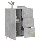 VidaXL Dressoir 69,5x34x90 cm bewerkt hout betongrijs