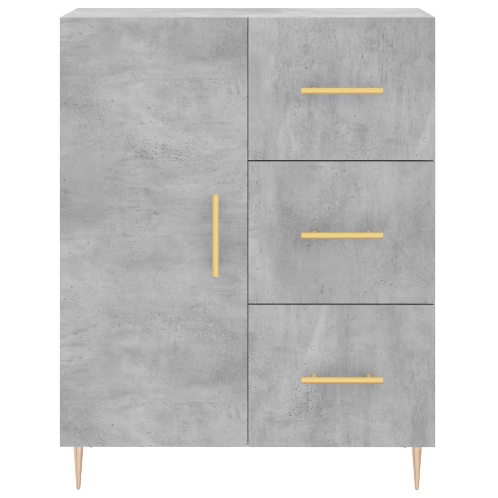 VidaXL Dressoir 69,5x34x90 cm bewerkt hout betongrijs