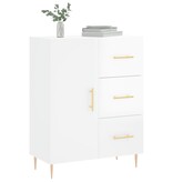 VidaXL Dressoir 69,5x34x90 cm bewerkt hout hoogglans wit