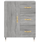 VidaXL Dressoir 69,5x34x90 cm bewerkt hout grijs sonoma eikenkleurig