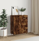 VidaXL Dressoir 69,5x34x90 cm bewerkt hout gerookt eikenkleurig
