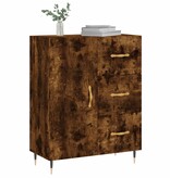 VidaXL Dressoir 69,5x34x90 cm bewerkt hout gerookt eikenkleurig