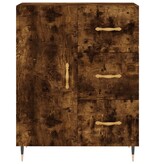 VidaXL Dressoir 69,5x34x90 cm bewerkt hout gerookt eikenkleurig