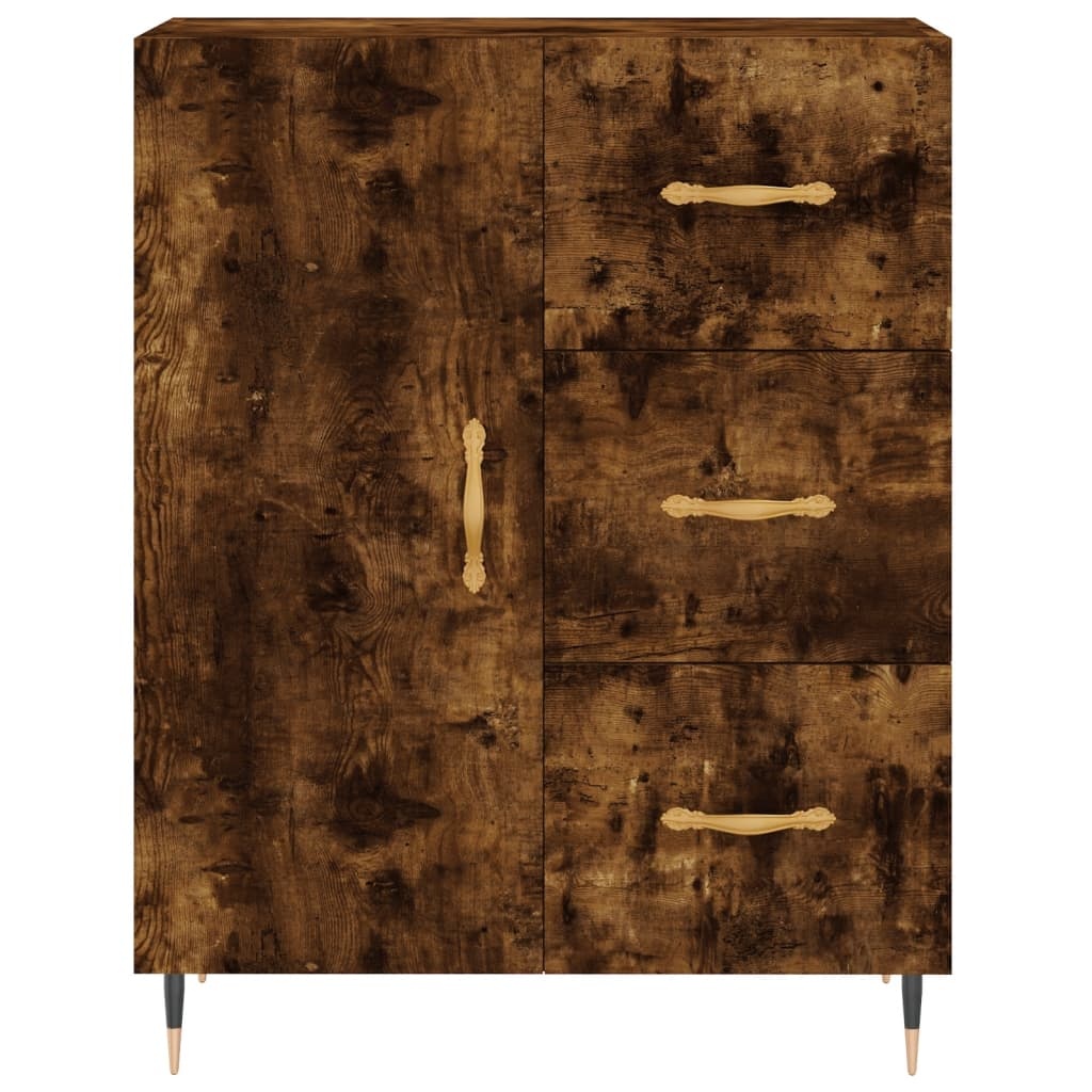 VidaXL Dressoir 69,5x34x90 cm bewerkt hout gerookt eikenkleurig