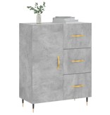 VidaXL Dressoir 69,5x34x90 cm bewerkt hout betongrijs