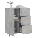 VidaXL Dressoir 69,5x34x90 cm bewerkt hout betongrijs