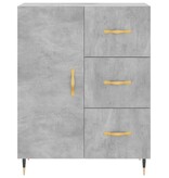 VidaXL Dressoir 69,5x34x90 cm bewerkt hout betongrijs