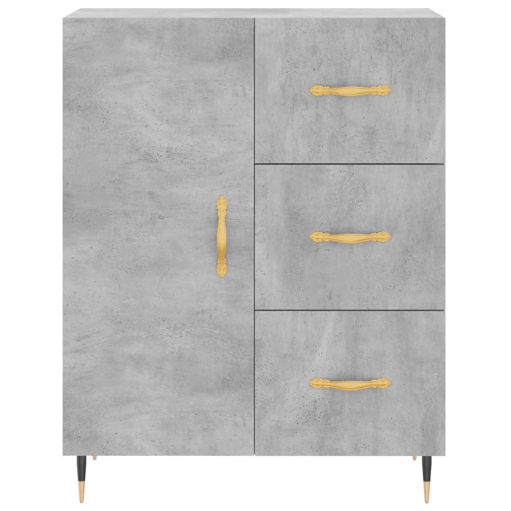 VidaXL Dressoir 69,5x34x90 cm bewerkt hout betongrijs