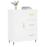 VidaXL Dressoir 69,5x34x90 cm bewerkt hout wit