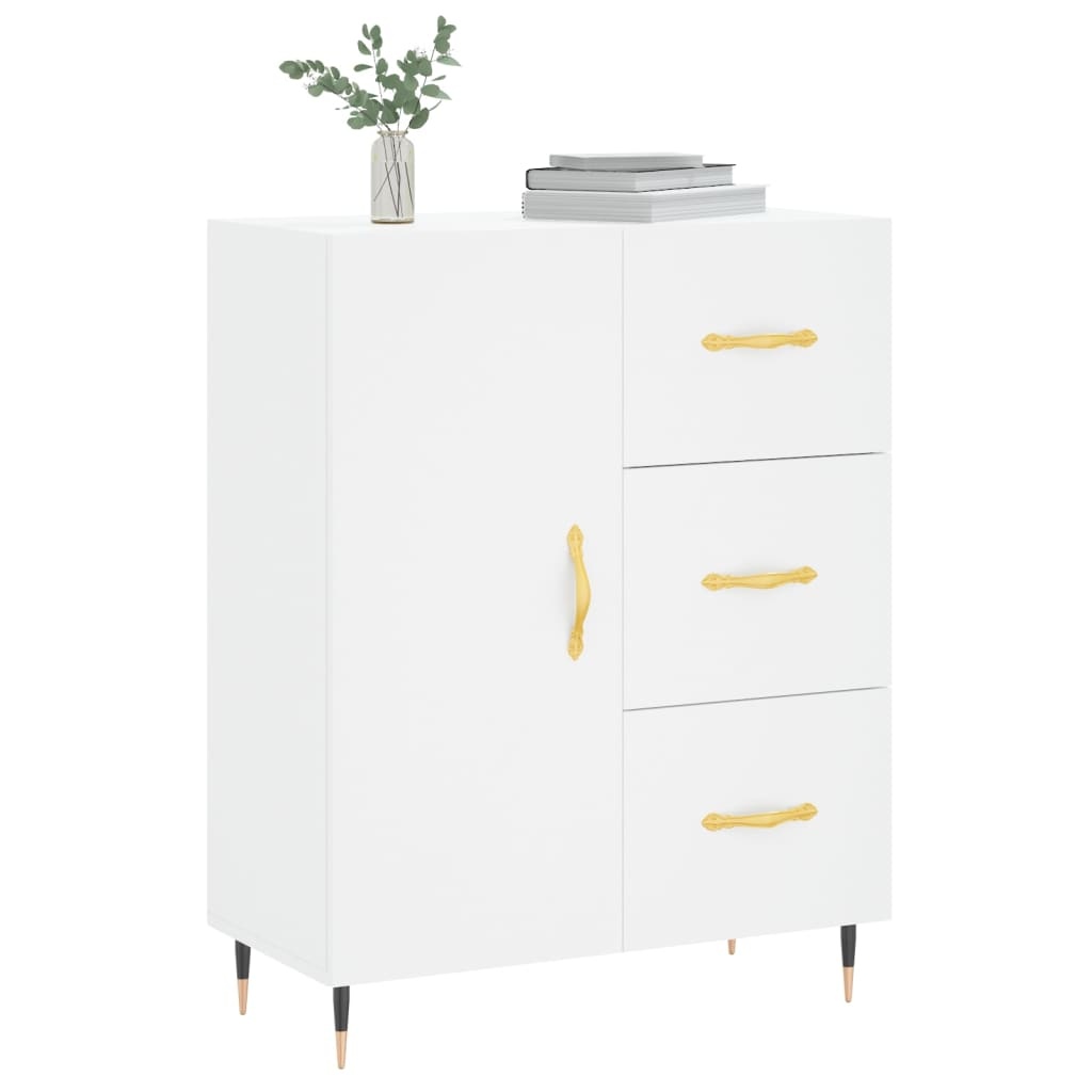 VidaXL Dressoir 69,5x34x90 cm bewerkt hout wit