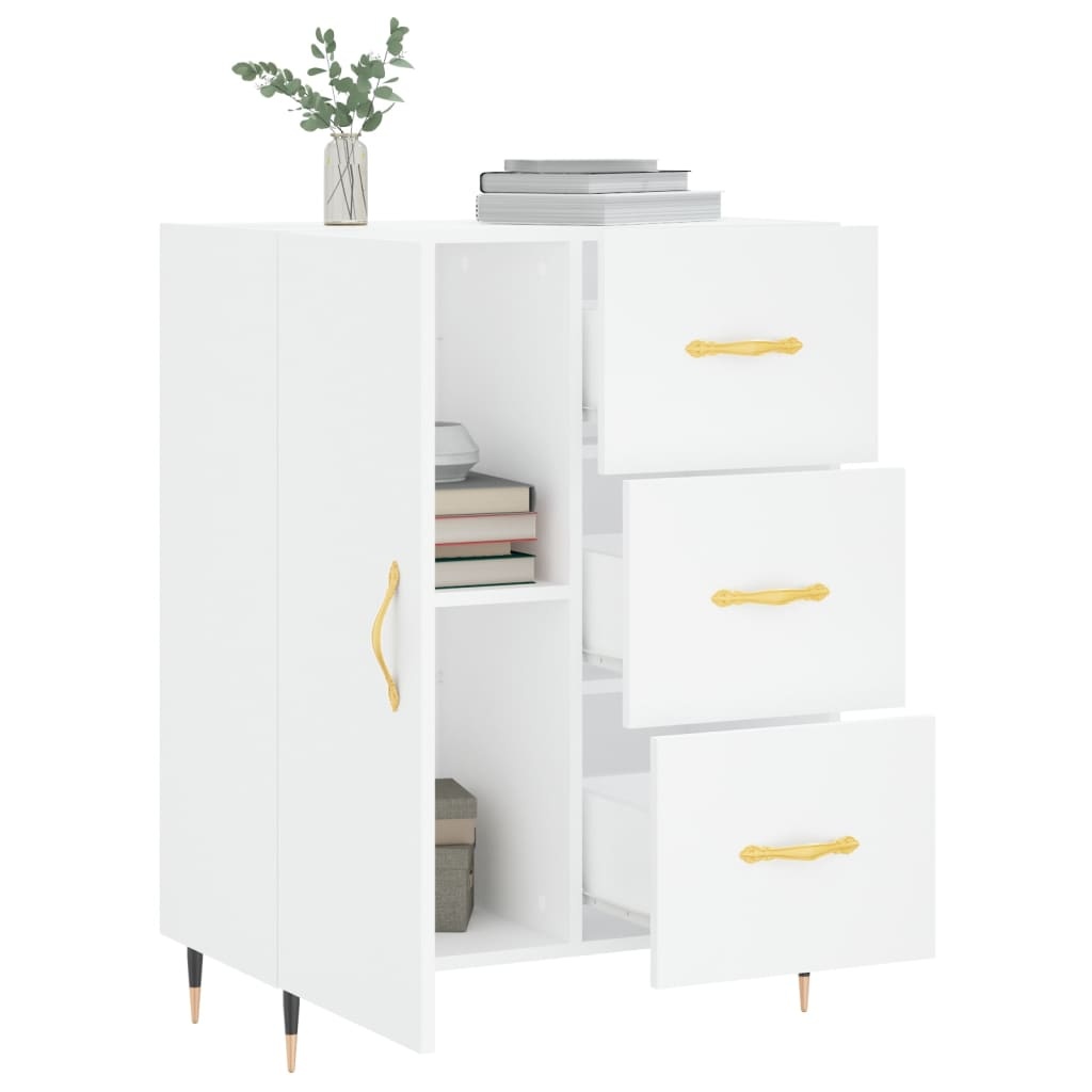 VidaXL Dressoir 69,5x34x90 cm bewerkt hout wit