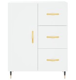 VidaXL Dressoir 69,5x34x90 cm bewerkt hout wit