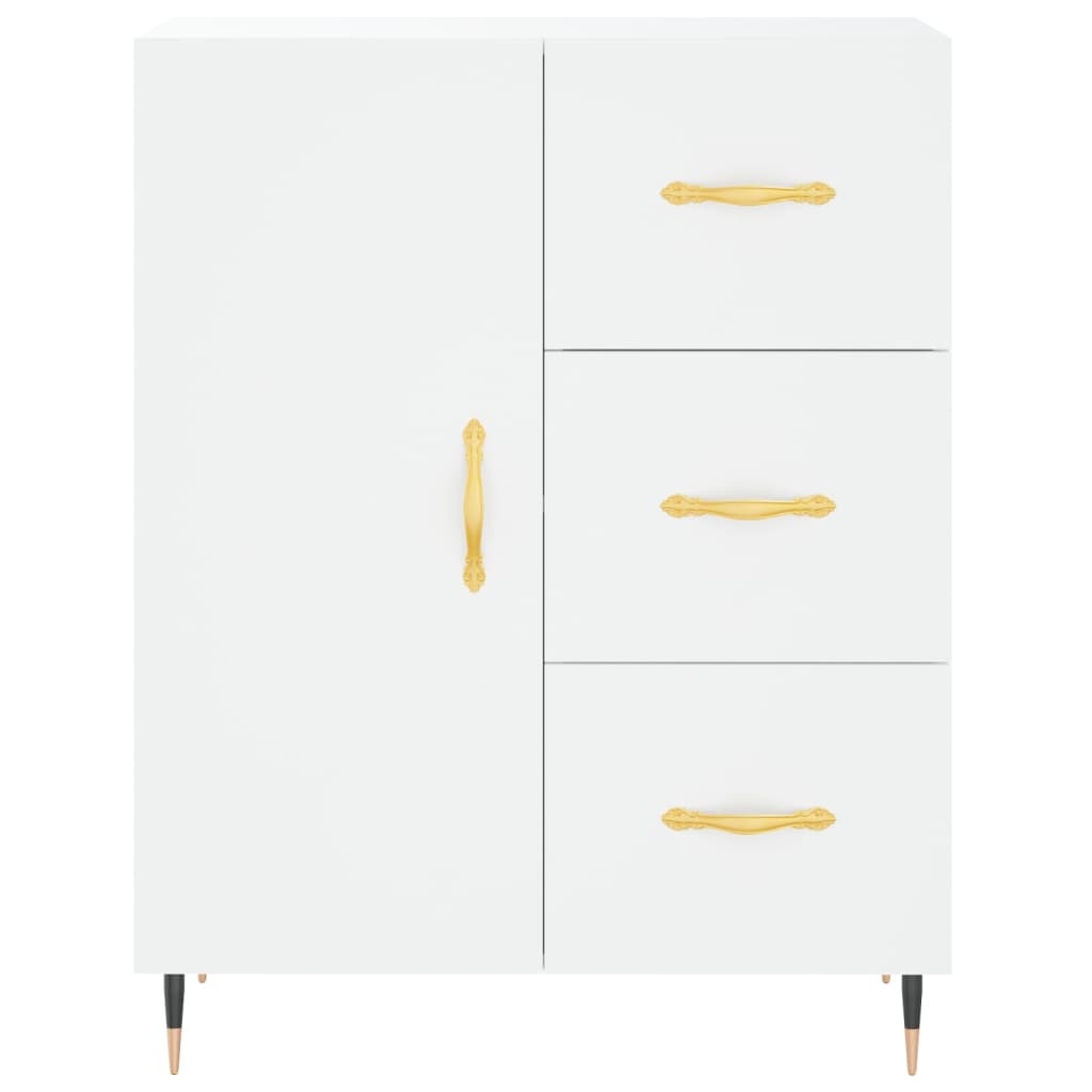 VidaXL Dressoir 69,5x34x90 cm bewerkt hout wit