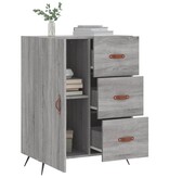 VidaXL Dressoir 69,5x34x90 cm bewerkt hout grijs sonoma eikenkleurig