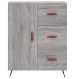 VidaXL Dressoir 69,5x34x90 cm bewerkt hout grijs sonoma eikenkleurig
