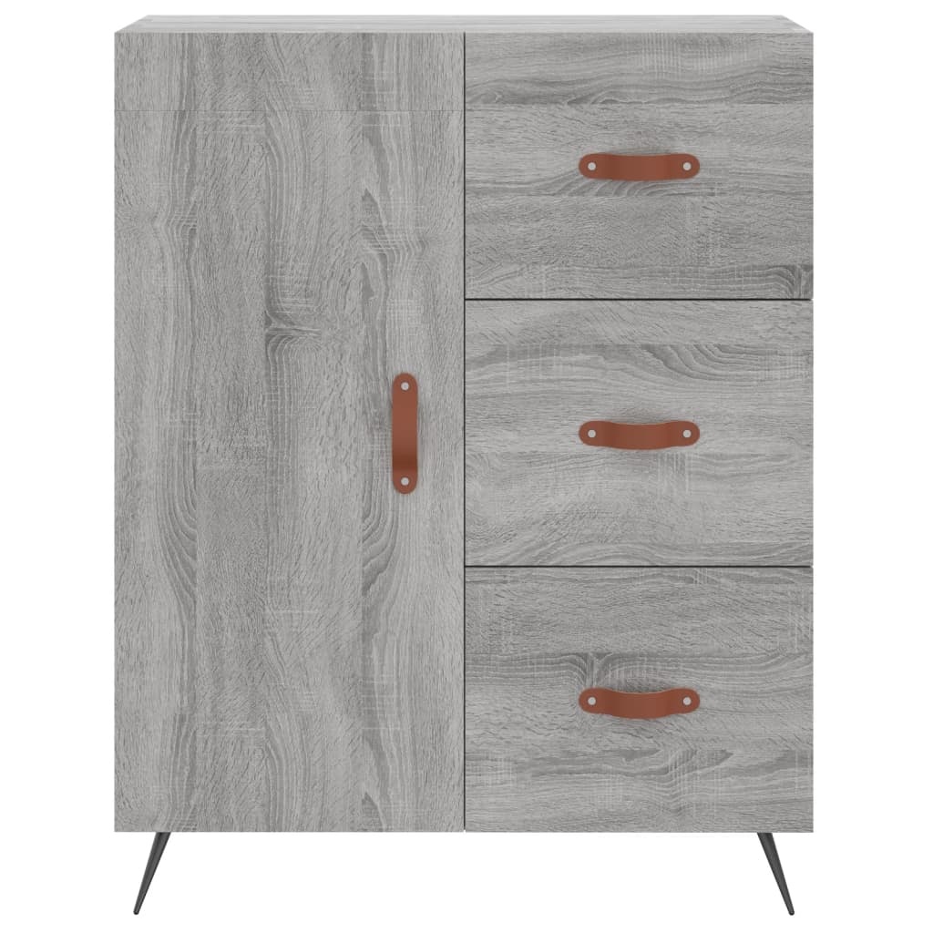 VidaXL Dressoir 69,5x34x90 cm bewerkt hout grijs sonoma eikenkleurig
