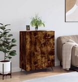 VidaXL Dressoir 69,5x34x90 cm bewerkt hout gerookt eikenkleurig