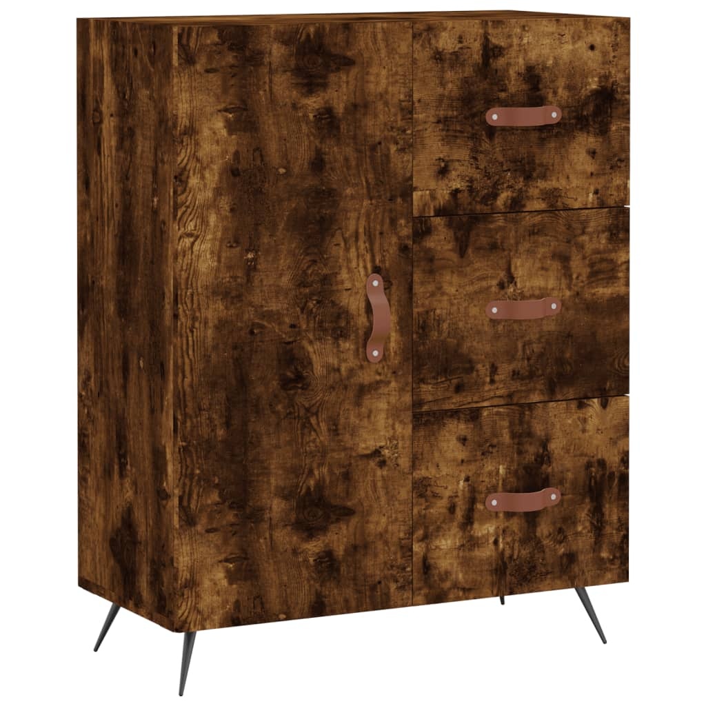 VidaXL Dressoir 69,5x34x90 cm bewerkt hout gerookt eikenkleurig