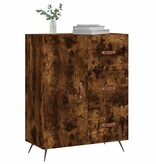 VidaXL Dressoir 69,5x34x90 cm bewerkt hout gerookt eikenkleurig