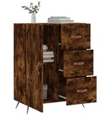 VidaXL Dressoir 69,5x34x90 cm bewerkt hout gerookt eikenkleurig