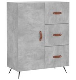 VidaXL Dressoir 69,5x34x90 cm bewerkt hout betongrijs