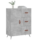 VidaXL Dressoir 69,5x34x90 cm bewerkt hout betongrijs