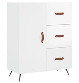 VidaXL Dressoir 69,5x34x90 cm bewerkt hout hoogglans wit