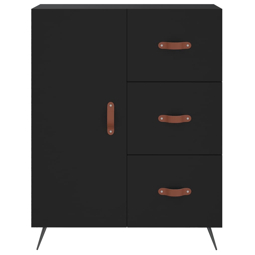VidaXL Dressoir 69,5x34x90 cm bewerkt hout zwart