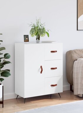 VidaXL Dressoir 69,5x34x90 cm bewerkt hout wit