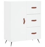 VidaXL Dressoir 69,5x34x90 cm bewerkt hout wit