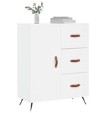 VidaXL Dressoir 69,5x34x90 cm bewerkt hout wit
