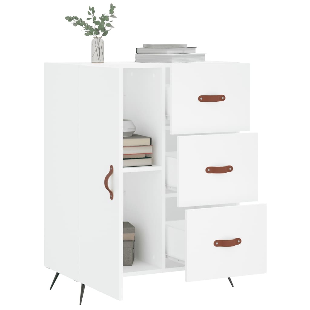 VidaXL Dressoir 69,5x34x90 cm bewerkt hout wit
