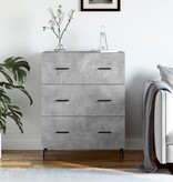 VidaXL Dressoir 69,5x34x90 cm bewerkt hout betongrijs