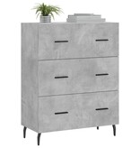 VidaXL Dressoir 69,5x34x90 cm bewerkt hout betongrijs