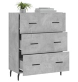 VidaXL Dressoir 69,5x34x90 cm bewerkt hout betongrijs