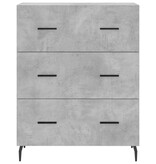 VidaXL Dressoir 69,5x34x90 cm bewerkt hout betongrijs
