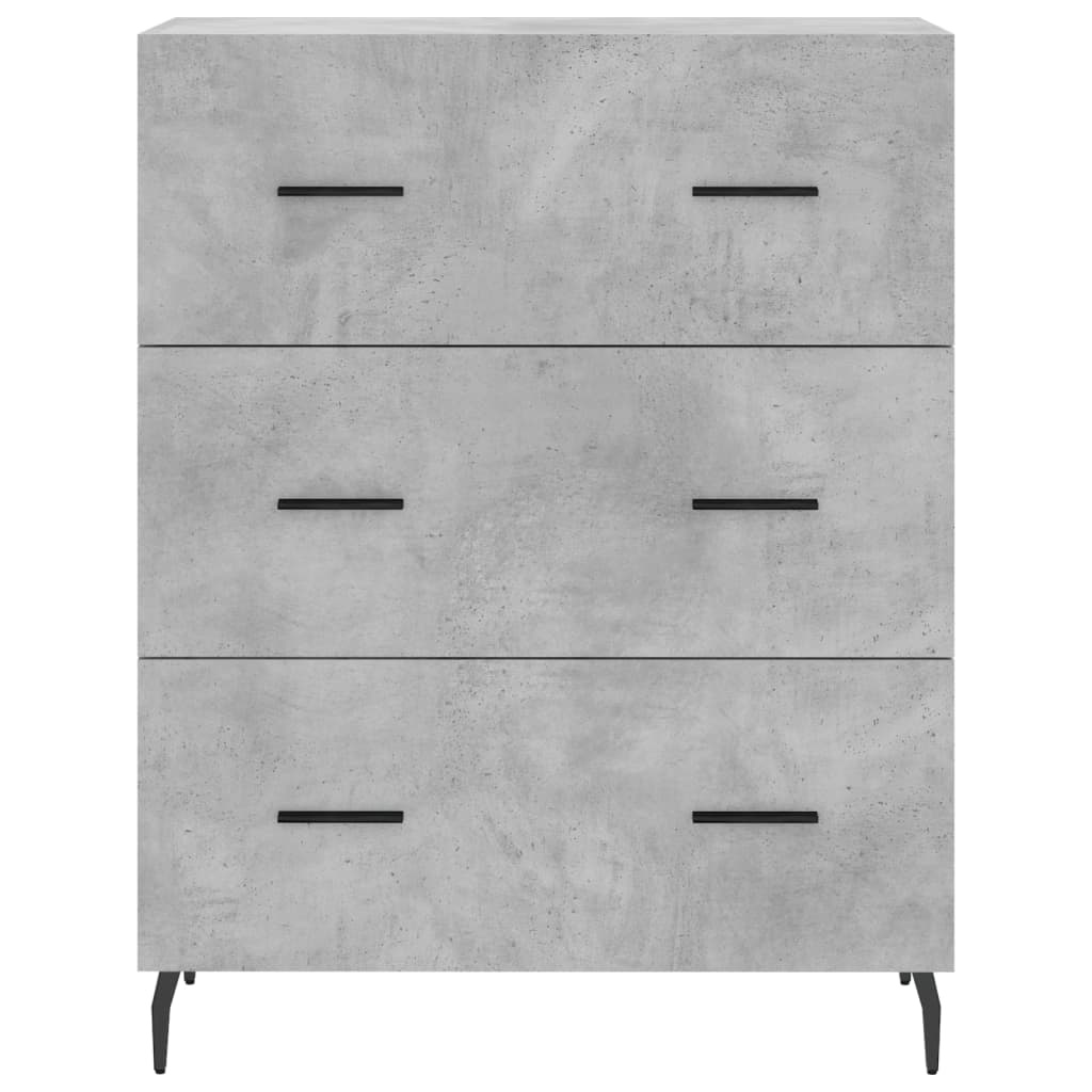 VidaXL Dressoir 69,5x34x90 cm bewerkt hout betongrijs