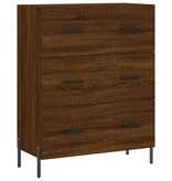 VidaXL Dressoir 69,5x34x90 cm bewerkt hout bruineikenkleurig