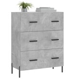 VidaXL Dressoir 69,5x34x90 cm bewerkt hout betongrijs