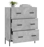 VidaXL Dressoir 69,5x34x90 cm bewerkt hout betongrijs