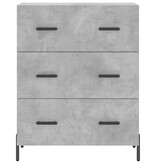 VidaXL Dressoir 69,5x34x90 cm bewerkt hout betongrijs