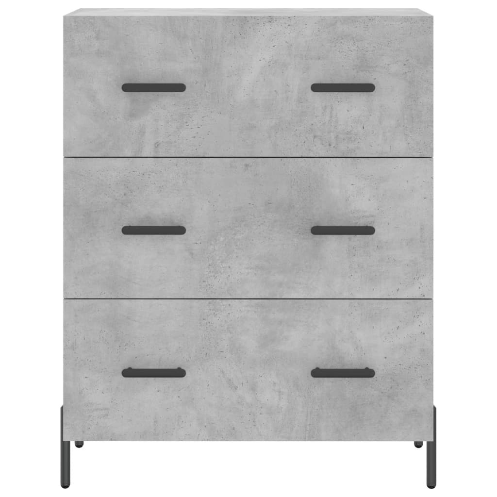 VidaXL Dressoir 69,5x34x90 cm bewerkt hout betongrijs